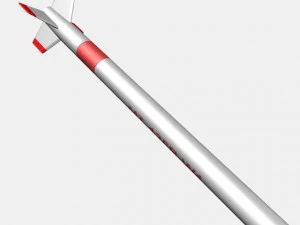 японская ракета МТ135 3D Модель