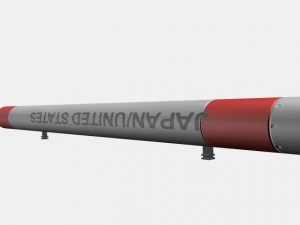 японская ракета МТ135 3D Модель