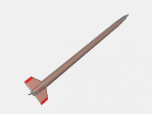 японская ракета МТ135 3D Модель