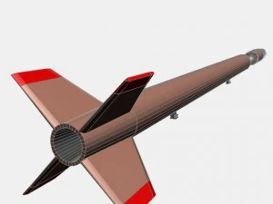 японская ракета МТ135 3D Модель