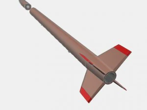 японская ракета МТ135 3D Модель