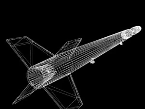 японская ракета МТ135 3D Модель