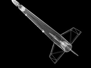 японская ракета МТ135 3D Модель