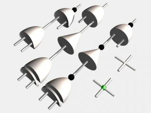 cole&ccedil;&atilde;o de s&iacute;mbolos esquem&aacute;ticos l&oacute;gicos Modelo 3D