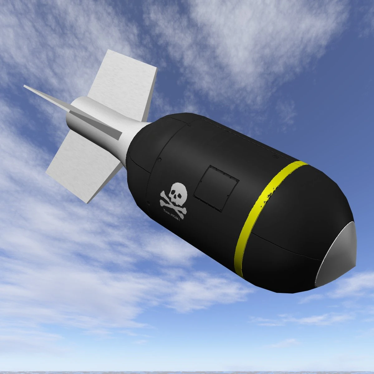 bomb jolly roger scheme 3D Model .c4d .max .obj .3ds .fbx .stl .blend