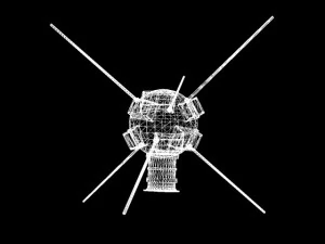 vanguarda e sat&eacute;lite Modelo 3D