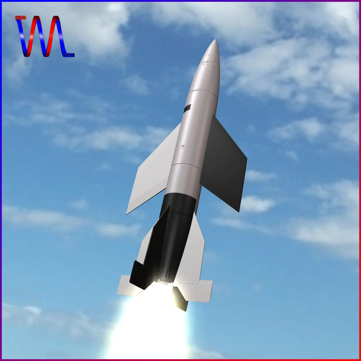 v2 a4b missile 3D Model .c4d .max .obj .3ds .fbx .stl .blend 