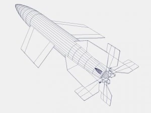 v2 a4b missile 3D Model