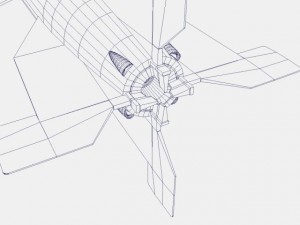 v2 a4b missile 3D Модель