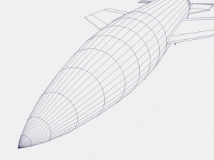 v2 a4b missile 3D Модель