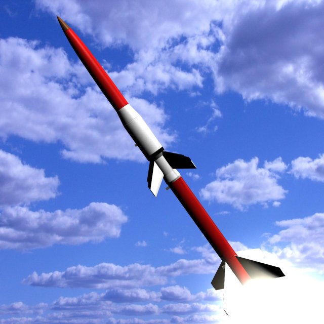 astrobee 200 rocket Modelo 3D .c4d .max .obj .3ds .fbx .stl .blend 