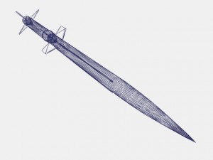 aerobee 170 rocket 3D Model