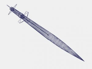 aerobee 170 rocket 3D Model