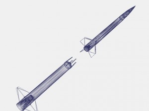 aerobee 170 rocket 3D Model