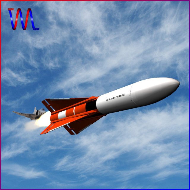 falcon gar1 missile 3D Модель .c4d .max .obj .3ds .fbx .stl .blend 