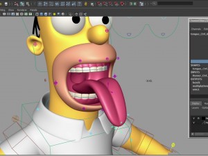 Homer simpson maya 3D 모델