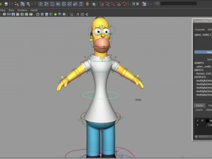 Homer simpson maya 3D 모델