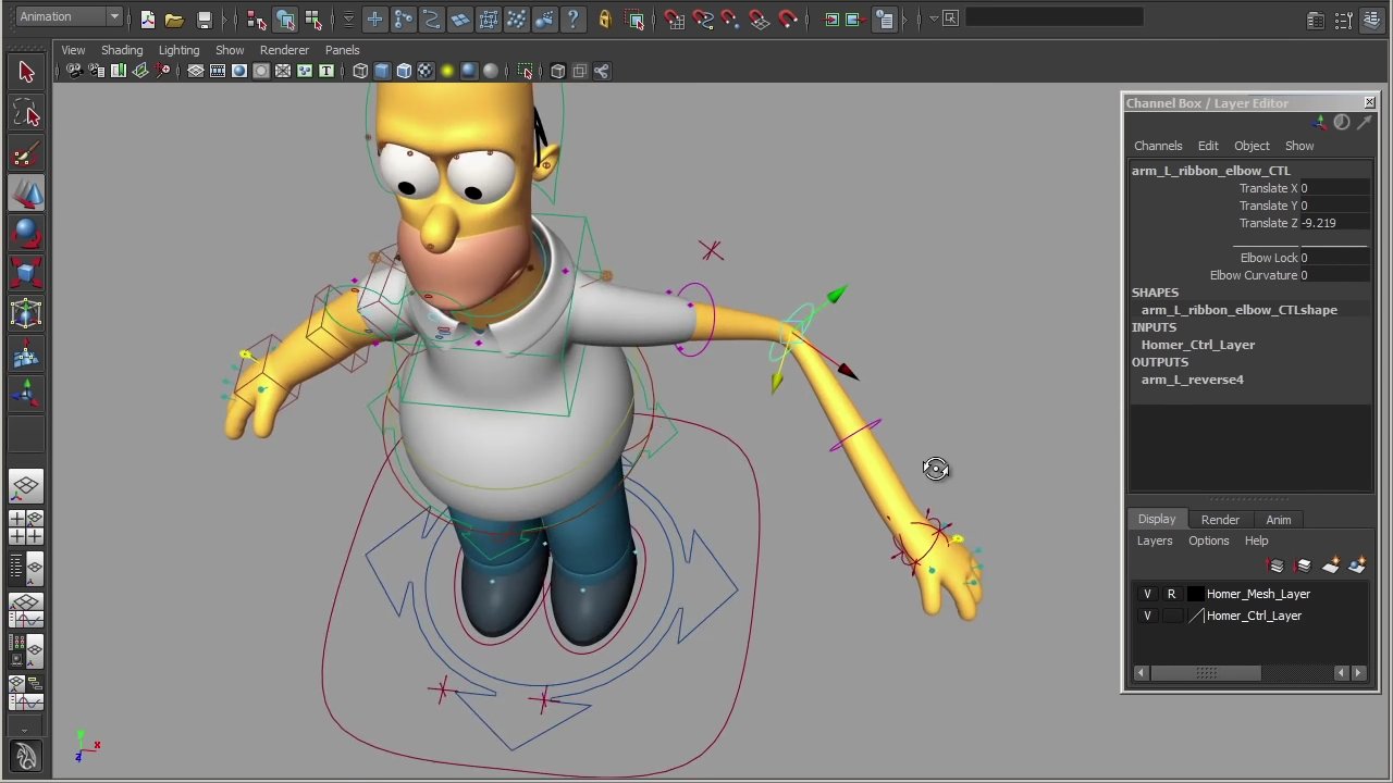 Homer Simpson Maya 3d Model In Cartoon 3dexport