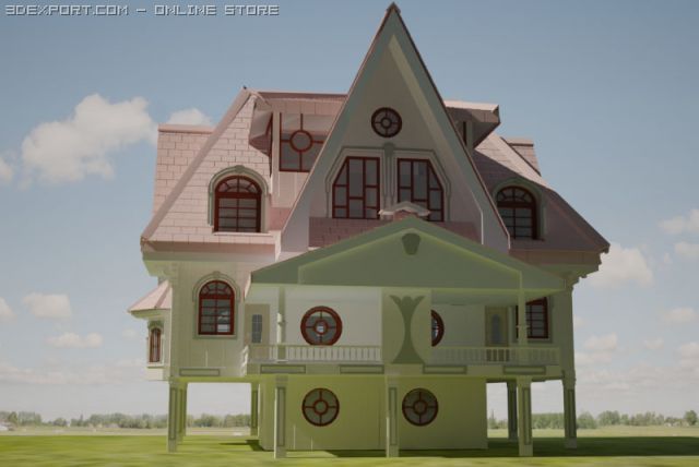 my dream villa 3D मॉडल .c4d .max .obj .3ds .fbx .stl .blend 