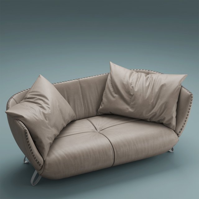 Realistic sofa Model 3D .c4d .max .obj .3ds .fbx .stl .blend 