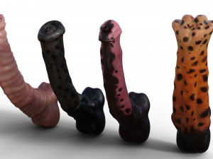 4 Horse Penis Modèle 3D