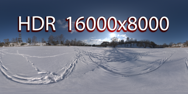 Snowy field HDRI Texture 3D Model .c4d .max .obj .3ds .fbx .stl .blend 