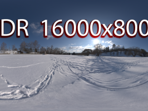 Snowy field HDRI Texture 3Dモデル