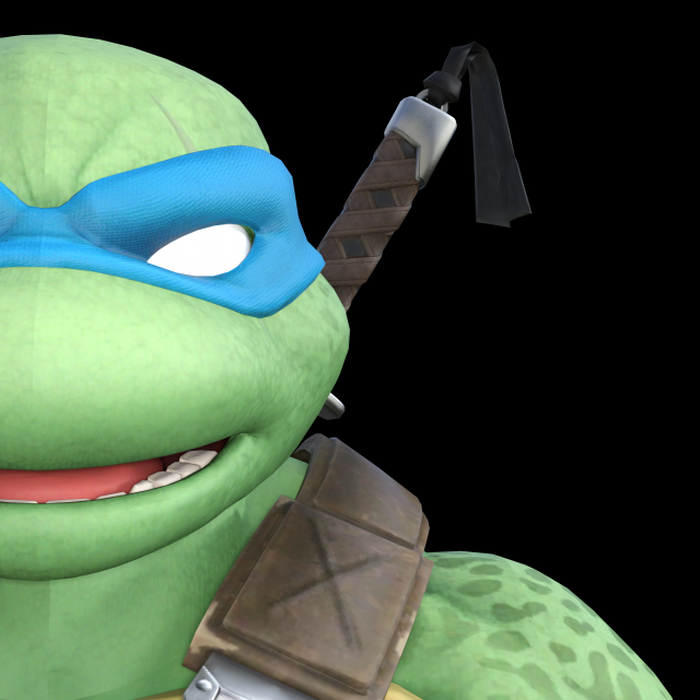 Leonardo Teenage Mutant Ninja Turtles 3D Model .c4d .max .obj .3ds .fbx .stl .blend