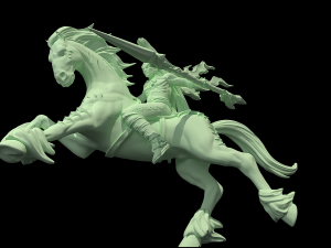 Wild Hunt Rider 3D Model