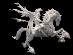 Wild Hunt Rider 3D Model