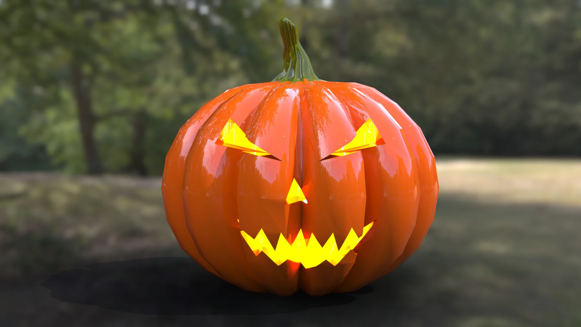 Pumpkin Halloween 3D Model .c4d .max .obj .3ds .fbx .stl .blend 