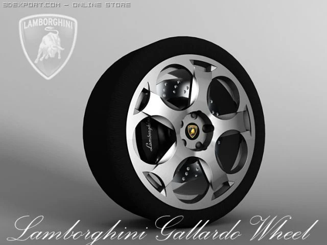 lamborghini gallardo wheel 3D Model .c4d .max .obj .3ds .fbx .stl .blend 