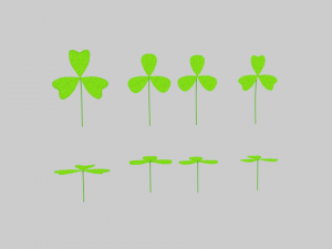 three leaf clover pack 3Dモデル