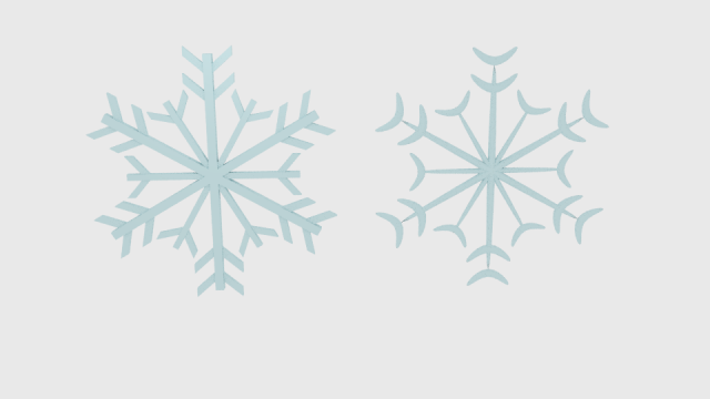 snowflake 1 3D Model .c4d .max .obj .3ds .fbx .stl .blend 