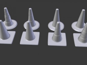 traffic cone pack 3D Model