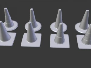 traffic cone pack 3D Model