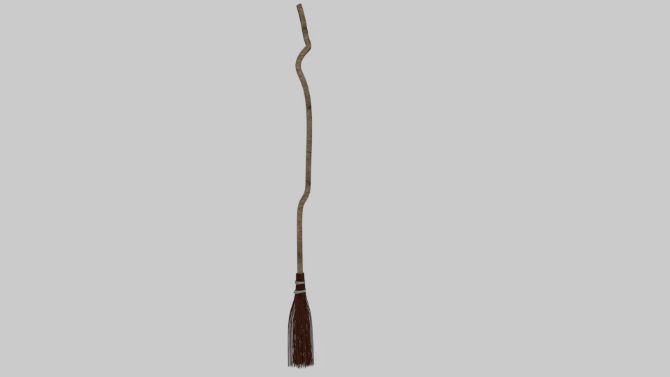 witch broom 3D Model .c4d .max .obj .3ds .fbx .stl .blend 