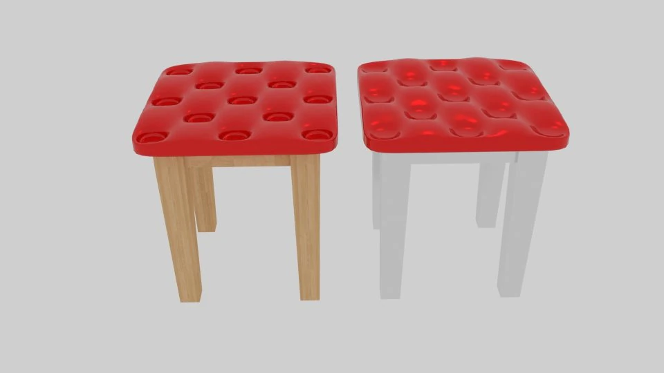 soft stool 3D Model .c4d .max .obj .3ds .fbx .stl .blend 