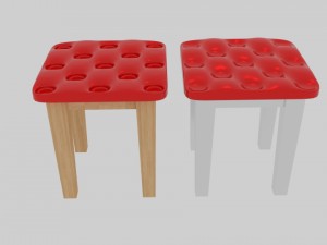 soft stool 3D-Modell