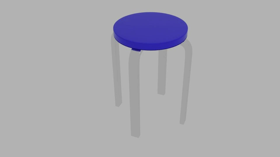 x stool 3D Model .c4d .max .obj .3ds .fbx .stl .blend 