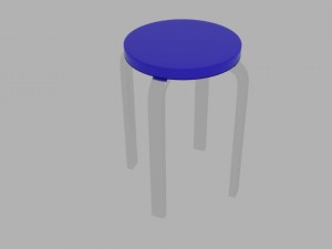 x stool 3D-Modell