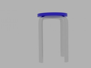x stool Modello 3D