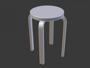 x stool Modello 3D