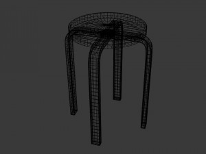 x stool Modello 3D