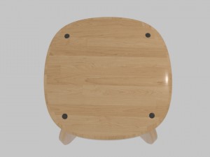 wooden stool 3D Model