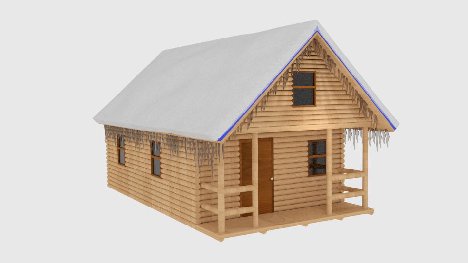 Winter Log Cabin 3d Model In Rifle 3dexport