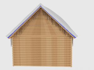 winter log cabin 3Dモデル