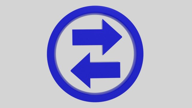 twin arrow symbol 3D Модель .c4d .max .obj .3ds .fbx .stl .blend 