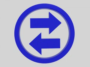 Doppelpfeilsymbol 3D Modell