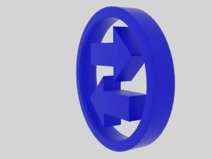 twin arrow symbol 3D Model
